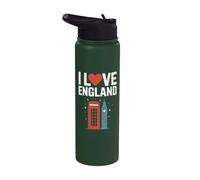 Me encanta el diseño de monumentos icónicos de Inglaterra Stainless Steel Insulated Water Bottle