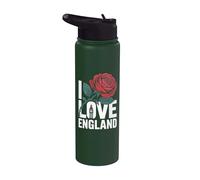 Me encanta el diseño de Rose Big Ben de Inglaterra Stainless Steel Insulated Water Bottle