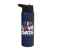 Me encanta el diseño entusiasta de la analítica de datos Stainless Steel Insulated Water Bottle