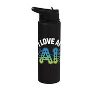 Me encanta el diseño entusiasta de la tecnología de circuitos de IA Stainless Steel Insulated Water Bottle