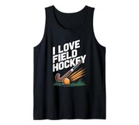 Me encanta el diseño entusiasta del hockey sobre césped Camiseta sin Mangas