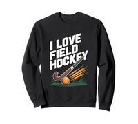 Me encanta el diseño entusiasta del hockey sobre césped Sudadera