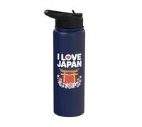 Me encanta el diseño japonés de Torii Gate Sakura Stainless Steel Insulated Water Bottle