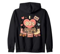 Me encanta el diseño nostálgico de Memory Lane de los 80 Sudadera con Capucha