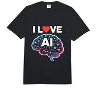 Me Encanta el diseño tecnológico del Cerebro neuronal con IA Comfort Colors Adult Heavyweight T-Shirt