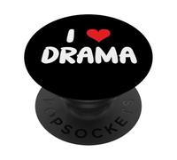 Me Encanta el Drama - Corazón - Actuación de Teatro improvisado Club de actores interinos PopSockets PopGrip Adhesivo
