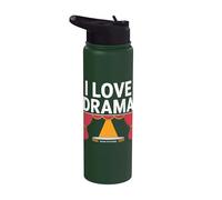 Me encanta el drama detrás de escena Teatro Escenario Stainless Steel Insulated Water Bottle