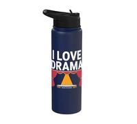 Me encanta el drama detrás de escena Teatro Escenario Stainless Steel Insulated Water Bottle