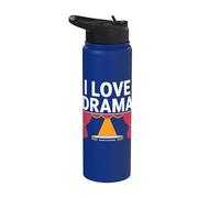 Me encanta el drama detrás de escena Teatro Escenario Stainless Steel Insulated Water Bottle