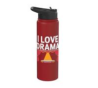 Me encanta el drama detrás de escena Teatro Escenario Stainless Steel Insulated Water Bottle