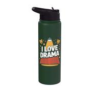 Me encanta el drama Pasión artística Vida escénica Stainless Steel Insulated Water Bottle