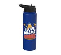 Me encanta el drama Pasión artística Vida escénica Stainless Steel Insulated Water Bottle
