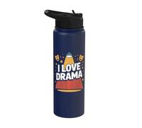 Me encanta el drama Pasión artística Vida escénica Stainless Steel Insulated Water Bottle