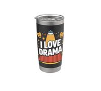 Me encanta el drama Pasión artística Vida escénica Vaso térmico de acero inoxidable de doble pared