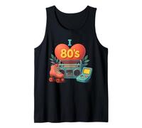Me encanta el dulce diseño retro de la vieja escuela de los 80 Camiseta sin Mangas