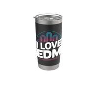 Me encanta el EDM, Vibrant Music Passion Vaso térmico de acero inoxidable de doble pared