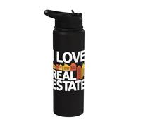 Me encanta el entusiasta de la vivienda inmobiliaria Stainless Steel Insulated Water Bottle