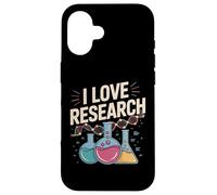 Me encanta el entusiasta del ADN del laboratorio de ciencias de investigación Carcasa para iPhone 16