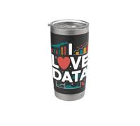 Me encanta el entusiasta visual de análisis de datos Vaso térmico de acero inoxidable de doble pared