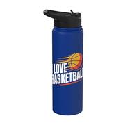 Me encanta el espíritu de juego apasionado del baloncesto Stainless Steel Insulated Water Bottle