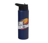 Me encanta el espíritu de juego apasionado del baloncesto Stainless Steel Insulated Water Bottle
