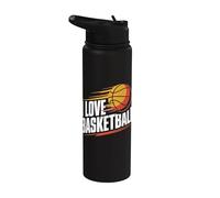 Me encanta el espíritu de juego apasionado del baloncesto Stainless Steel Insulated Water Bottle
