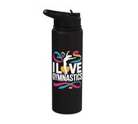 Me encanta el espíritu entusiasta de la gimnasia Stainless Steel Insulated Water Bottle