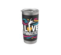 Me encanta el espíritu entusiasta de la gimnasia Vaso térmico de acero inoxidable de doble pared