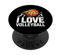 Me encanta el espíritu entusiasta del voleibol PopSockets PopGrip Adhesivo
