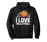 Me encanta el espíritu entusiasta del voleibol Sudadera con Capucha