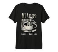 Me Encanta el Espresso Macchiato Mi Amore, Amante de la cafeína, Divertido Camiseta Premium