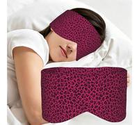 Me encanta el estampado de leopardo en rosa fucsia., Antifaz para dormir, ideal para el hogar, viajes y trabajo por turnos. Cubre completamente los ojos y bloquea la luz.