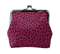 Me Encanta el Estampado de Leopardo en Rosa Fucsia.,Monedero de Piel sintética, Carteras pequeñas, Monedero con Cierre de Broche