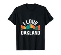Me Encanta el Estilo Urbano del Horizonte de Oakland Camiseta gráfica económica