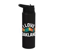 Me encanta el estilo urbano del horizonte de Oakland Stainless Steel Insulated Water Bottle