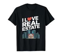 Me Encanta el Estilo Urbano del Paisaje Urbano inmobiliario Camiseta gráfica económica, Hombre, Negro, M