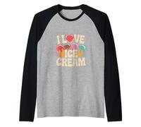 Me Encanta el Helado Colorful Delight Camiseta Manga Raglan