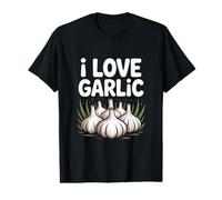Me Encanta el Humor Entusiasta del ajo Camiseta gráfica económica