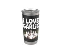 Me encanta el humor entusiasta del ajo Vaso térmico de acero inoxidable de doble pared