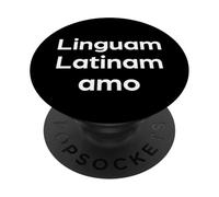 Me Encanta el Idioma Latino Divertida Palabra Latina PopSockets PopGrip Adhesivo