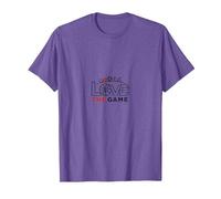 Me Encanta el Juego: Deportes Pasión Multideporte Camiseta, Hombre, Morado Jaspeado, S