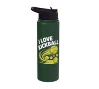 Me encanta el kickball, un amante de los deportes divertidos. Stainless Steel Insulated Water Bottle