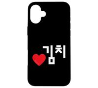 Me encanta el kimchi, divertida palabra hangul de comida coreana Carcasa para iPhone 16 Plus