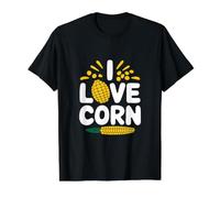 Me Encanta el maíz Lindo Amantes del maíz Camiseta gráfica económica, Hombre, Negro, XL