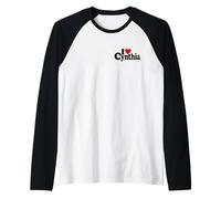 ME Encanta EL Nombre DE Cynthia Cindy EN UNA tee Camiseta Manga Raglan