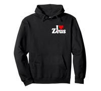 ME Encanta EL Nombre Zeus del CORAZÓN EN UNA Sudadera con Capucha