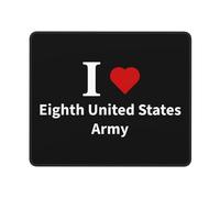 Me Encanta El Octavo Ejército De Los Estados Unidos Mouse Pad Antideslizante Alfombrilla De Escritorio Bordes Cosidos Mousepad para Pc Hogar Gaming 25X30Cm
