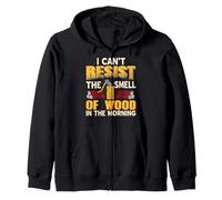 Me encanta el olor a madera por la mañana chiste Sudadera con Capucha