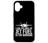 Me Encanta el Olor del Combustible de los Aviones en el avión de Combate Morning F35 Carcasa para iPhone 16 Plus