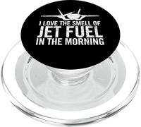 Me Encanta el Olor del Combustible de los Aviones en el avión de Combate Morning F35 PopSockets PopGrip para MagSafe